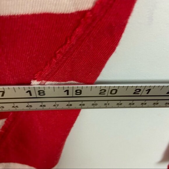 Free People Upstate Red Striped Long‎ Sleeve Top Oversized Boho Size XS Bohemian - Picture 12 of 16